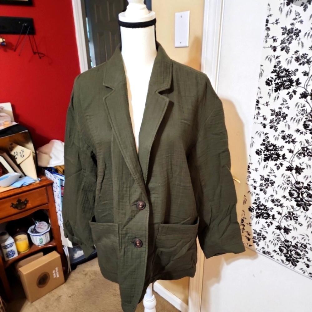 Madewell double gauze blazer